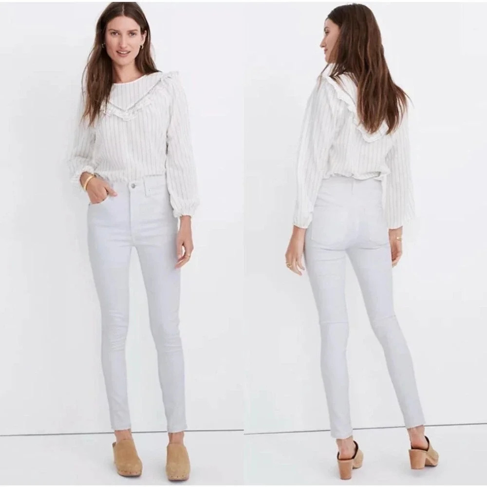 Madewell Women White High Rise Skinny Jeans Size 27
